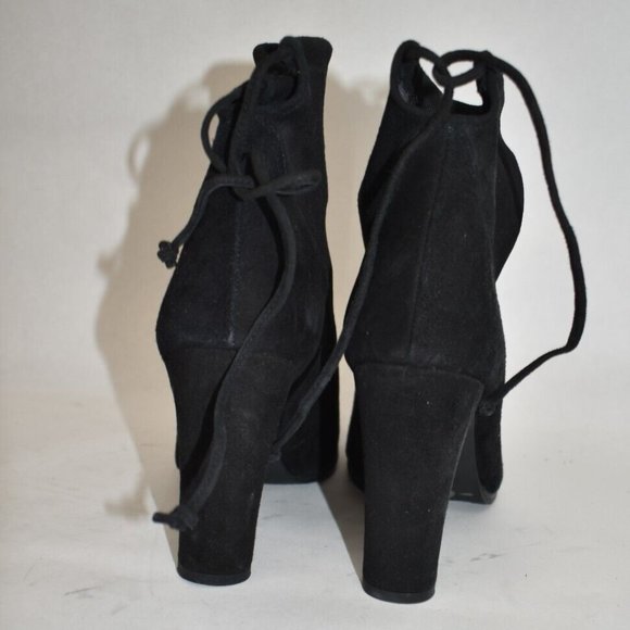 $700 STUART WEITZMAN GLOVE BOOTIE SOCK HIGHLAND SUEDE BLACK 9 (PA22) - Picture 4 of 7